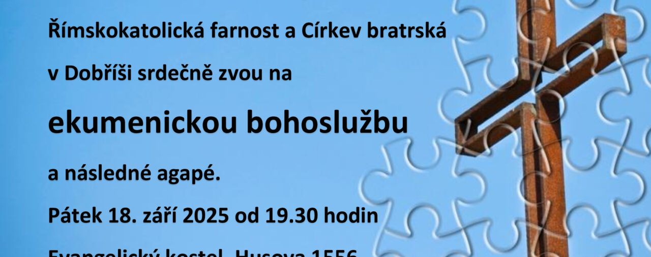 18. 9. od 19.30 Ekumenická bohoslužba v ČCE
